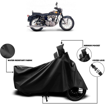 collection zone Waterproof Two Wheeler Cover for Royal Enfield(Bullet 350 Twinspark, Black)