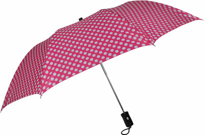 Fendo Delma 24.5 Inch 2 Fold Auto Open Medium Umbrella(Pink)