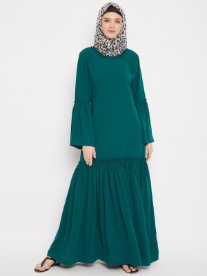 Momin Libas Polyester Abaya(Green)