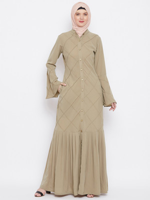 Momin Libas Polyester Burqa(Beige)