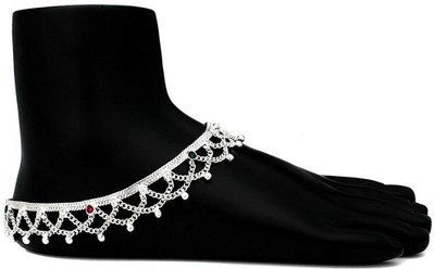 tirupaticollection Silver Plated Classy Zalar Anklet/Ghungroo Painjan Alloy Anklet(Pack of 2)