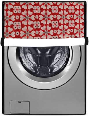 Nitasha Front Loading Washing Machine  Cover(Width: 61 cm, white, red)