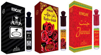 Revolve great adventure& rash e gulab& jannat Floral Attar(Natural)