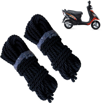 Pious Bike Crash Guard Black Rope 11 Meter Long Set Of 2 ForScooty Streak_RBLKCP240(TVS)