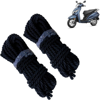 Pious Bike Crash Guard Black Rope 11 Meter Long Set Of 2 ForActiva_RBLKCP136(Honda)