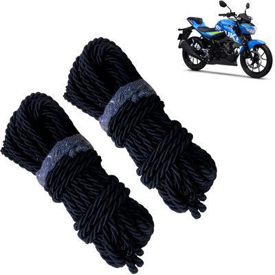 Pious Bike Crash Guard Black Rope 11 Meter Long Set Of 2 ForGSX_RBLKCP214(Suzuki)
