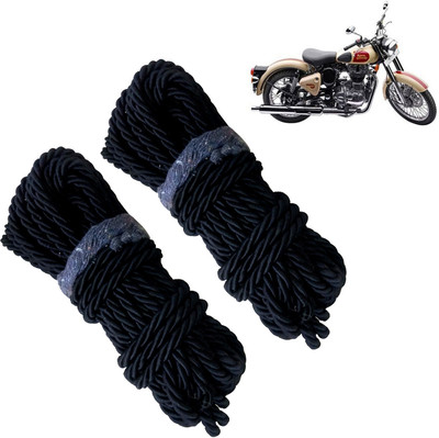 Pious Bike Crash Guard Black Rope 11 Meter Long Set Of 2 ForBullet 500_RBLKCP201(Royal Enfield)