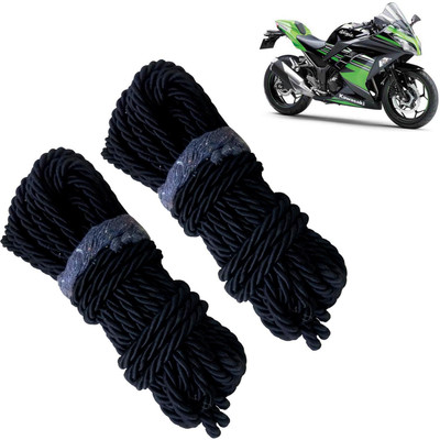 Pious Bike Crash Guard Black Rope 11 Meter Long Set Of 2 ForNinja_RBLKCP173(Kawasaki)