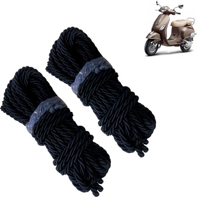 Pious Bike Crash Guard Black Rope 11 Meter Long Set Of 2 ForVespa VXL_RBLKCP199(Piaggio)