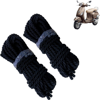 Pious Bike Crash Guard Black Rope 11 Meter Long Set Of 2 ForVespa_RBLKCP196(Piaggio)
