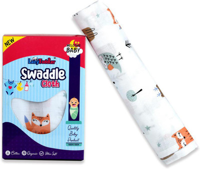 LazyToddler Animal Single Swaddling Baby Blanket for  Mild Winter(Cotton, Multicolor_1)