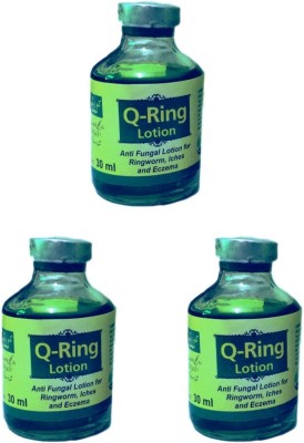 Q-RING ANTI FUNGAL LOTION FOR SKIN TREATMENT SPECIALLY FOR RINGWORM ITCHES AND ECZEMA PACK * 3 PCS PACK(90 ml)