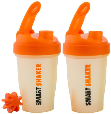 Trueware 500 ml Plastic Shaker(Pack of 2, Orange)