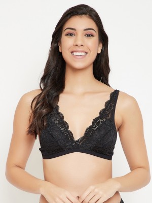 Clovia Women Plunge Non Padded Bra(Black)