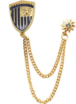 Shiv Jagdamba Military Uniform Medal Chain Army Badge Brooch Lapel Pin Jewelry Brooch(Gold)