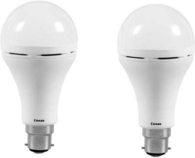 Cosas 9 W Inverter Round B22 Inverter Bulb(White, Pack of 2)