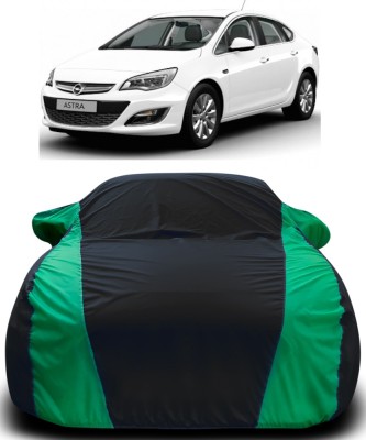 Gavya Car Cover For Opel Astra (With Mirror Pockets)(Black, Green)