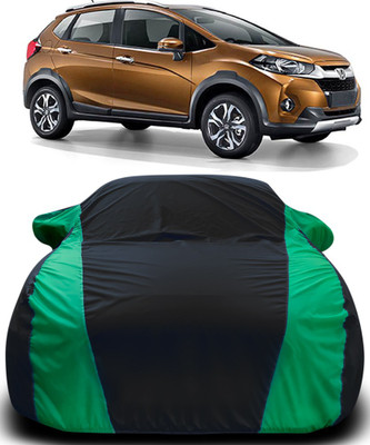 MoTRoX Car Cover For Honda WR-V (With Mirror Pockets)(Black, Green)