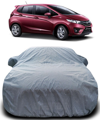 APNEK Car Cover For Honda Jazz (With Mirror Pockets)(Black, White)