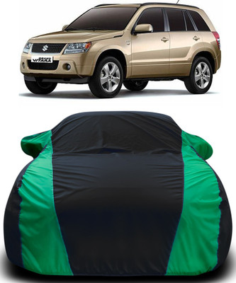 APNEK Car Cover For Maruti Suzuki Grand Vitara (With Mirror Pockets)(Black, Green)