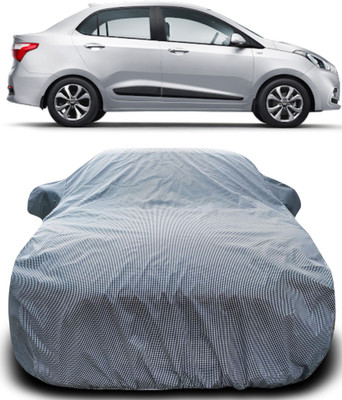 MoTRoX Car Cover For Hyundai Xcent (With Mirror Pockets)(Black, White)