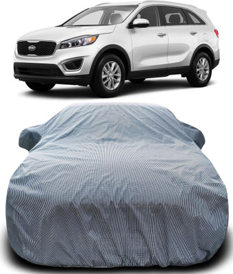 Gavya Car Cover For Kia Sorento (With Mirror Pockets)(Black, White)
