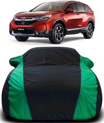 Gavya Car Cover For Honda CR-V (With Mirror Pockets)(Black, Green)