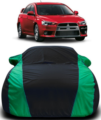 Gavya Car Cover For Mitsubishi Lancer (With Mirror Pockets)(Black, Green)