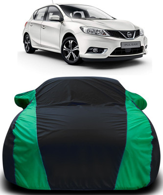 Gavya Car Cover For Nissan Pulsar (With Mirror Pockets)(Black, Green)