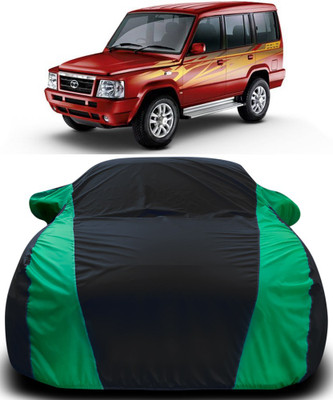 APNEK Car Cover For Tata Sumo Victa (With Mirror Pockets)(Black, Green)
