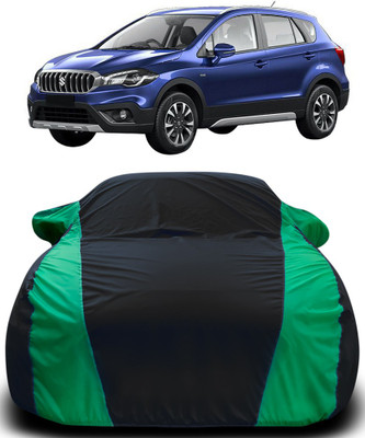 Yuniek Car Cover For Maruti Suzuki S-Cross (With Mirror Pockets)(Black, Green)