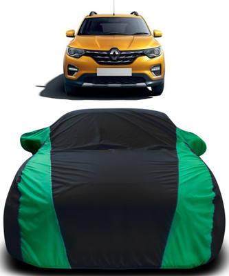 Gavya Car Cover For Renault HBC (With Mirror Pockets)(Black, Green)