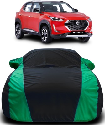 MoTRoX Car Cover For Nissan Magnite (With Mirror Pockets)(Black, Green)