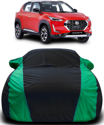 Gavya Car Cover For Nissan Magnite (With Mirror Pockets)(Black, Green)