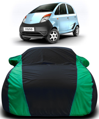 APNEK Car Cover For Tata Nano (With Mirror Pockets)(Black, Green)