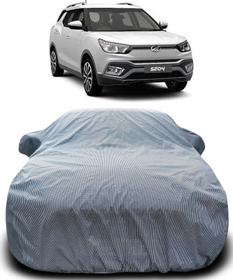 MoTRoX Car Cover For Mahindra S204 (With Mirror Pockets)(Black, White)