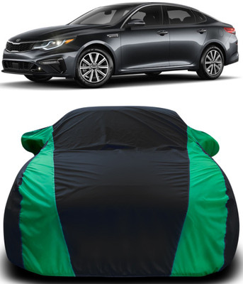 MoTRoX Car Cover For Kia Optima (With Mirror Pockets)(Black, Green)