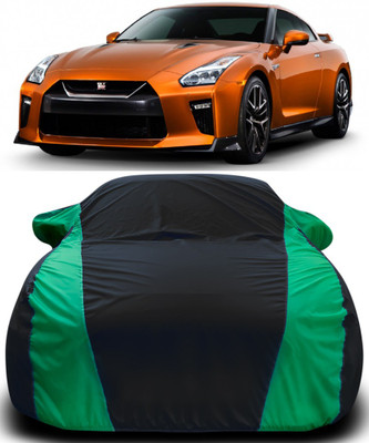 Gavya Car Cover For Nissan GT-R (With Mirror Pockets)(Black, Green)