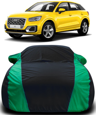 ProRox Car Cover For Audi Q2 (With Mirror Pockets)(Black, Green)