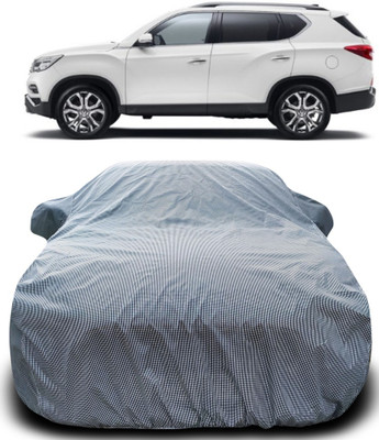 APNEK Car Cover For Mahindra XUV400 (With Mirror Pockets)(Black, White)