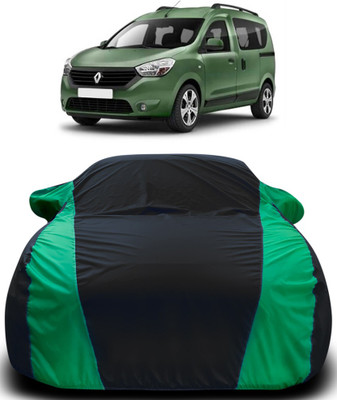 Gavya Car Cover For Renault Dokker (With Mirror Pockets)(Black, Green)