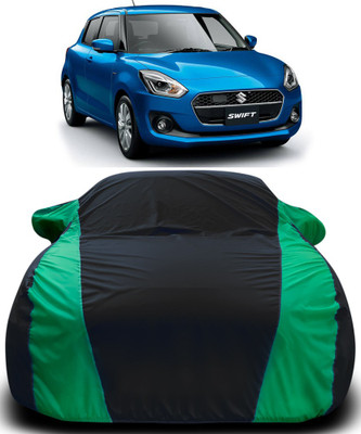 MoTRoX Car Cover For Maruti Suzuki Swift Hybrid (With Mirror Pockets)(Black, Green)