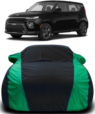 Gavya Car Cover For Kia Soul (With Mirror Pockets)(Black, Green)