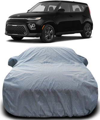 MoTRoX Car Cover For Kia Soul (With Mirror Pockets)(Black, White)