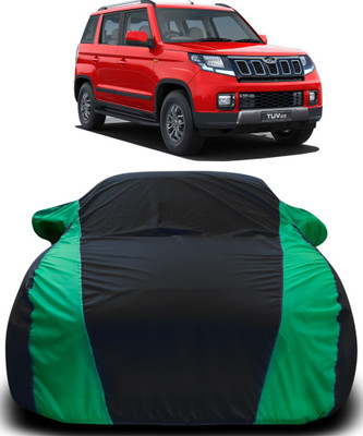 MoTRoX Car Cover For Mahindra TUV300 Facelift (With Mirror Pockets)(Black, Green)