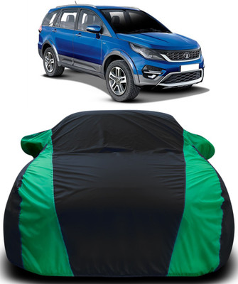 NUMBOR ONE Car Cover For Tata Hexa (With Mirror Pockets)(Black, Green)