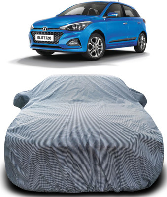 MoTRoX Car Cover For Hyundai Elite i20 (With Mirror Pockets)(Black, White)