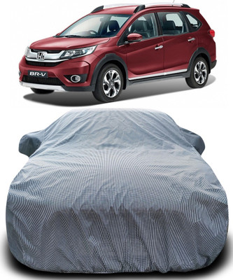 Gavya Car Cover For Honda BR-V (With Mirror Pockets)(Black, White)