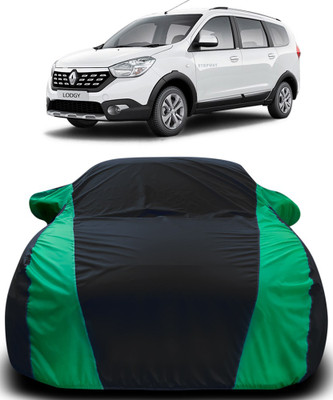 APNEK Car Cover For Renault Lodgy (With Mirror Pockets)(Black, Green)