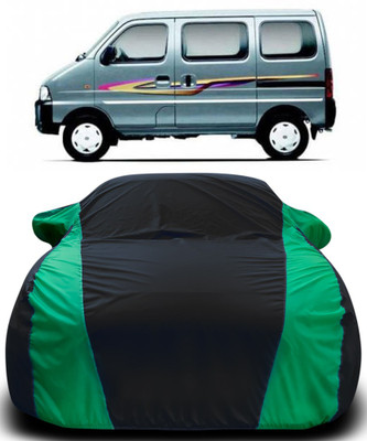 MoTRoX Car Cover For Maruti Suzuki Eeco (With Mirror Pockets)(Black, Green)